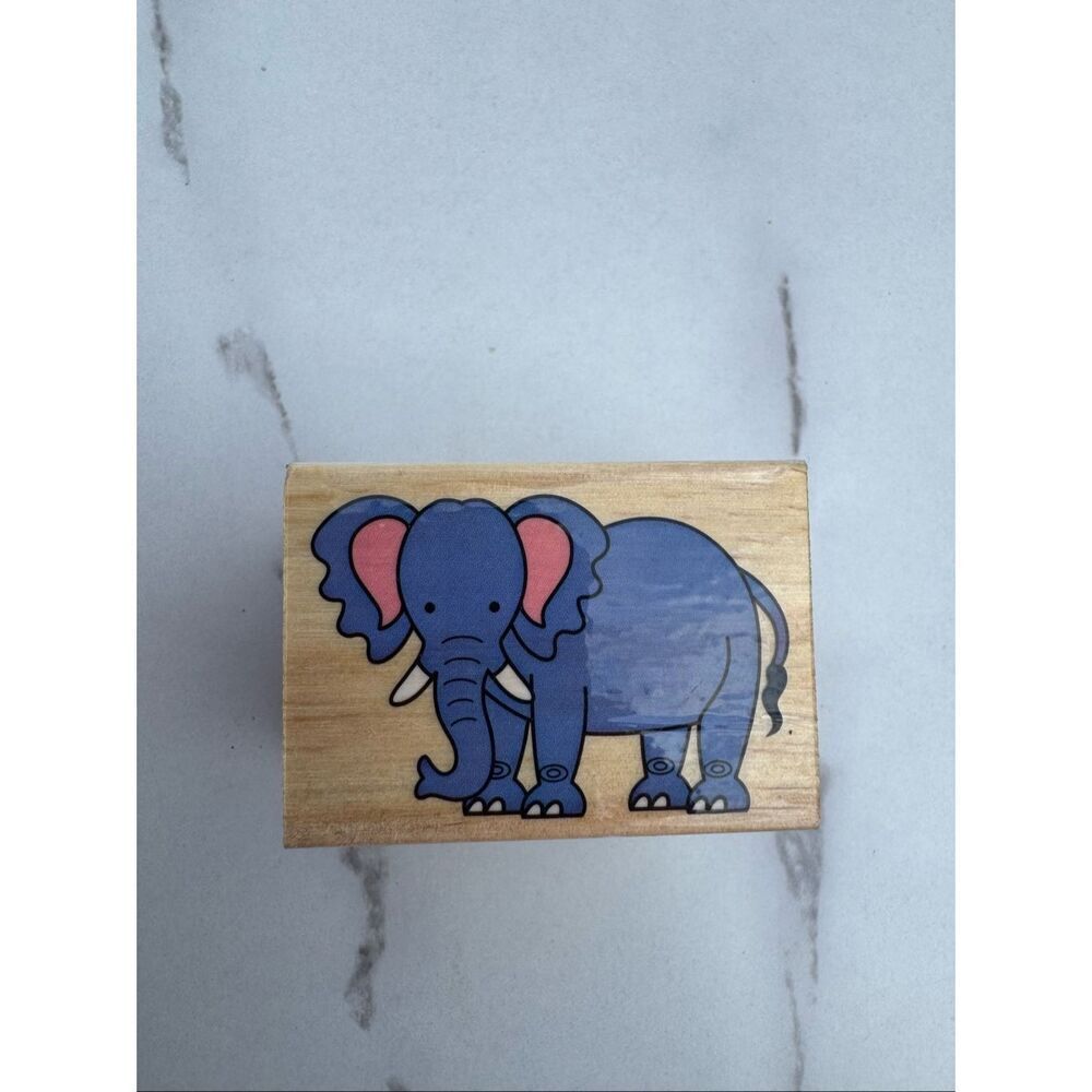 New Cartoon Elephant Graphic Rubber Stamp